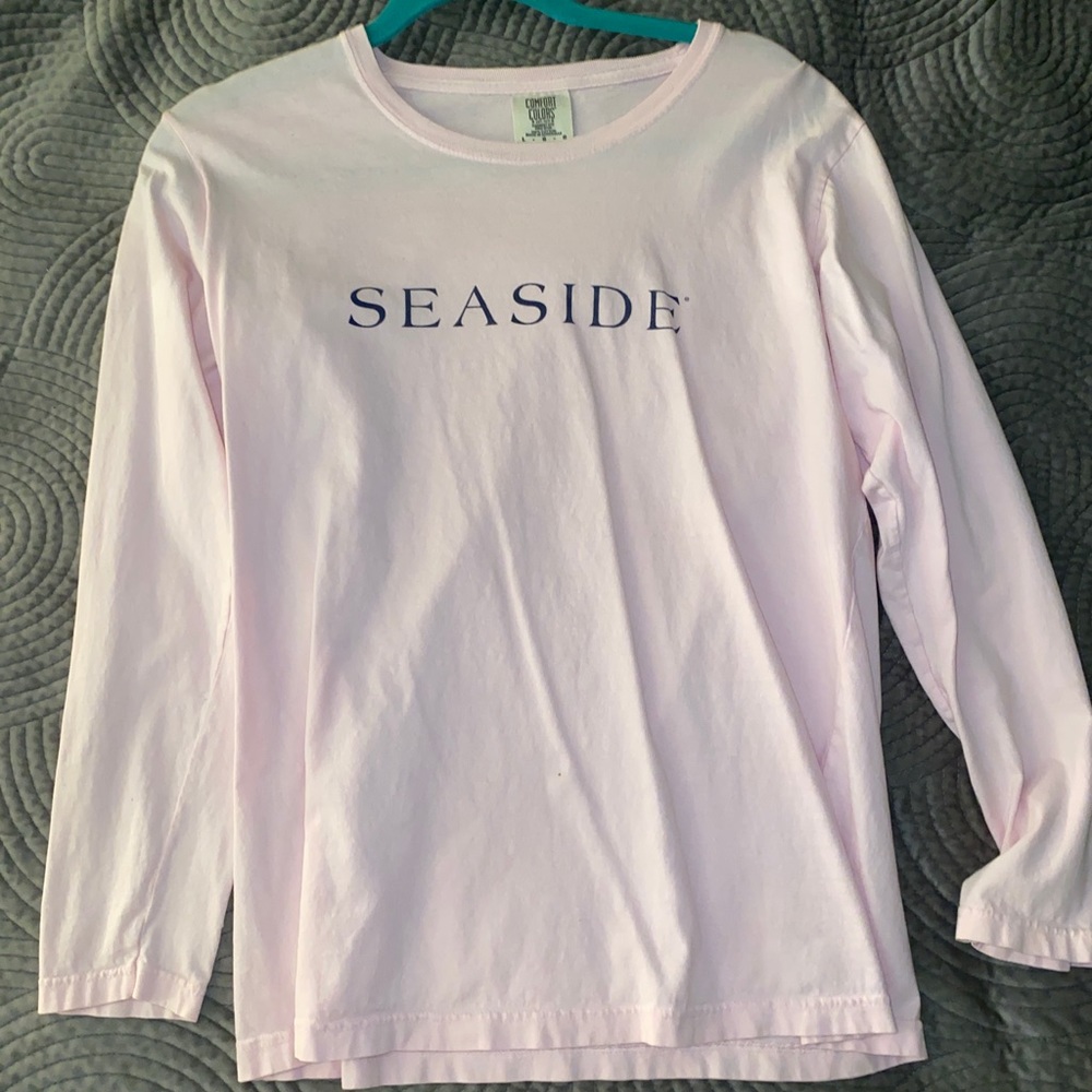 large pink seaside long sleeve shirt
